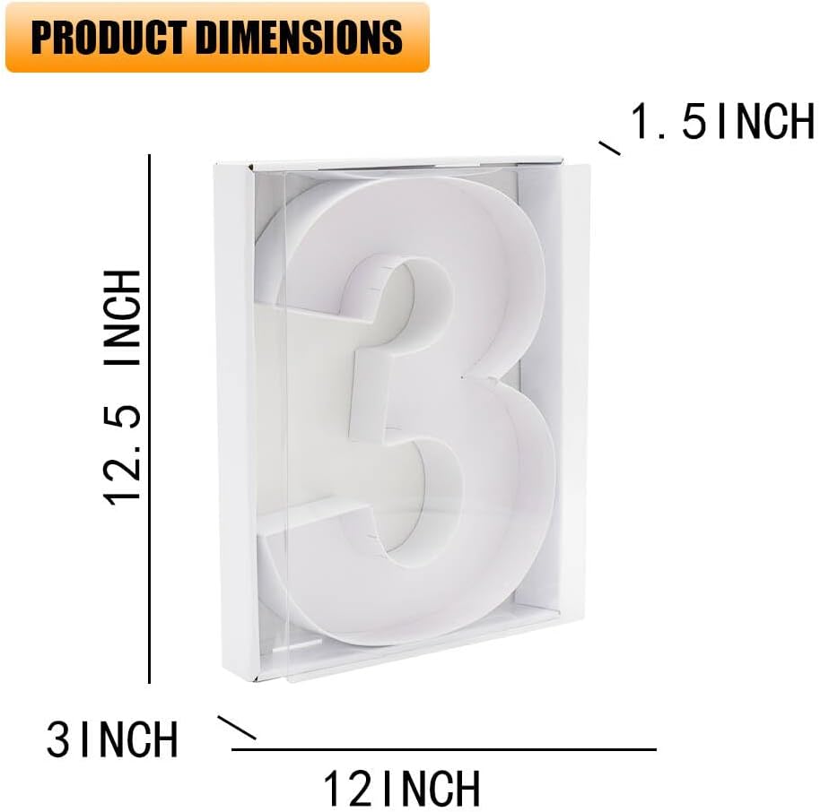 12" Fillable Cardboard Number Charcuterie Gift Cupcake Box With Cover Sweets Packaging (3)