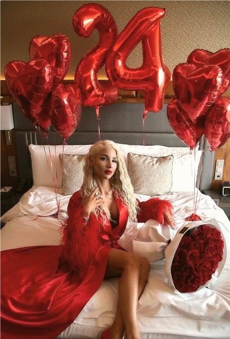 Number Balloon 40 Inch Red 4 Balloon, Red Large Numbers 4 Four Balloon Decor, 4 14 24 34 40 44 48 New Years Balloons Birthday Party Supplies