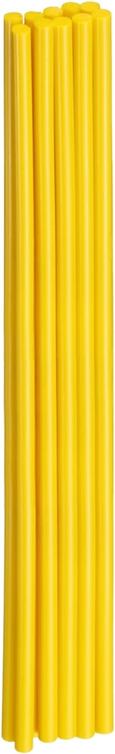 HARFINGTON 10pcs Hot Glue Sticks 0.28" Dia x 11.81" Long EVA Mini Hot Melt Adhesive Glue Stick for Hot Melt Gun Wood Plastic Glass Flowers Fabrics Foam, Yellow