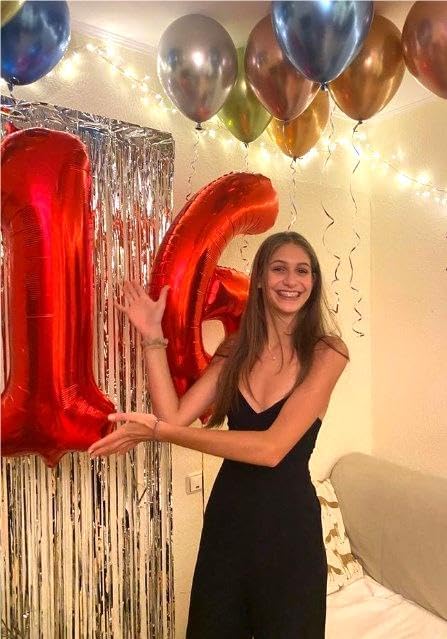 40 Inch Red Mylar Foil Number 6 Birthday Balloon, Digital Balloons for 6 16 Boy Girl Party Decorations Supplies, Big Helium Balloon Numbers for 26 36 46 60 Men Women Anniversary