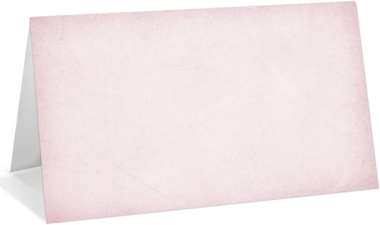 25 Pack Vintage Pink Place Cards, Editable Name Cards for Table Setting, Tent Cards Food Label for Dinner Party, Bridal Shower, Wedding, Baby Shower and Events -T35