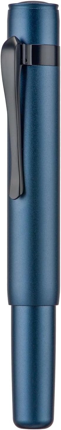 Hongdian M2 Black Forest Mini Fountain Pen, Extra Fine Soft Nib & Sleek Shape Aluminium Short Pocket Travel Pen (Midnight Blue)