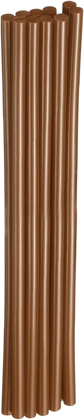 HARFINGTON 10pcs Hot Glue Sticks 0.28" Dia x 9.84" Long EVA Mini Hot Melt Adhesive Glue Stick for Hot Melt Gun Wood Plastic Glass Flowers Fabrics Foam, Brown