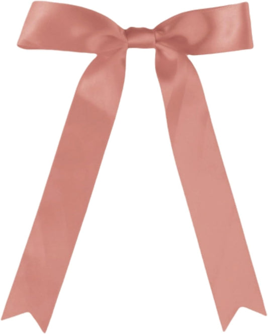 30 Pcs Rose Gold Satin Bows 6 X 10 Inch Premade Bows with Twist Tie for Wedding Florist Decor, Cake Pops,Christmas Tree & Gift Wrapping(Rose Gold)