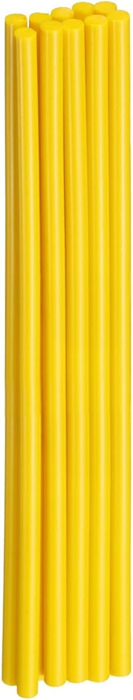 HARFINGTON 10pcs Hot Glue Sticks 0.28" Dia x 9.84" Long EVA Mini Hot Melt Adhesive Glue Stick for Hot Melt Gun Wood Plastic Glass Flowers Fabrics Foam, Yellow