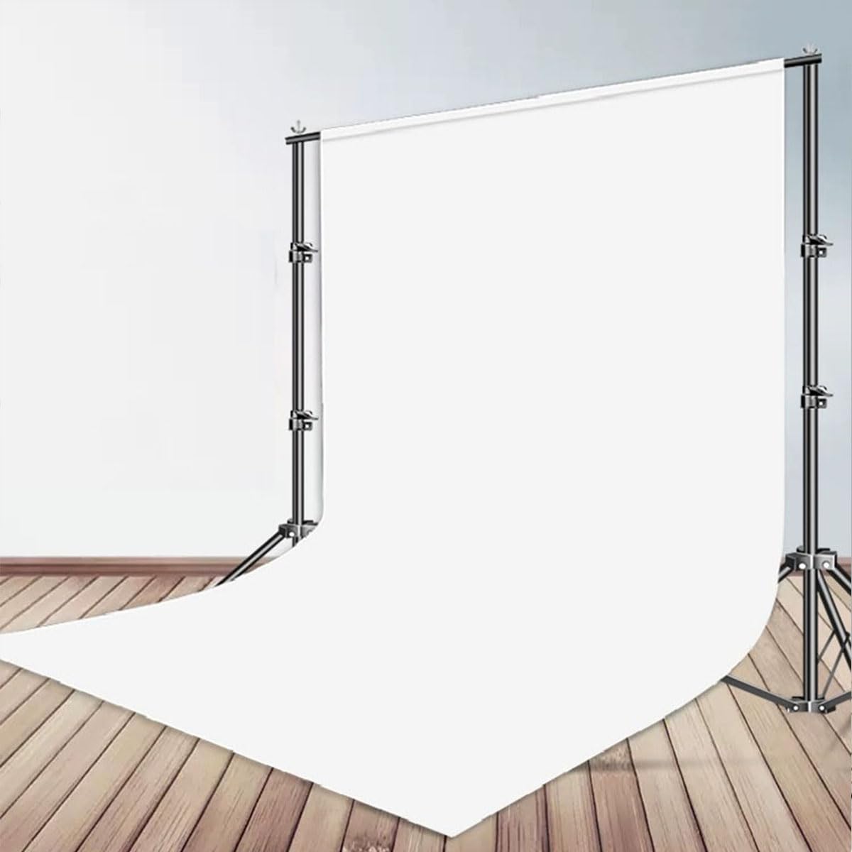 Solid Photography Backdrop Background Chromakey Muslin Portrait Background Screen for Photo Video Studio… (White, 6x9ft)