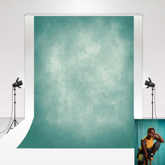Kate Cyan Photography Backdrop Blue Green Abstract Portrait Headshot Background Photo Video Studio Props 5x7ft