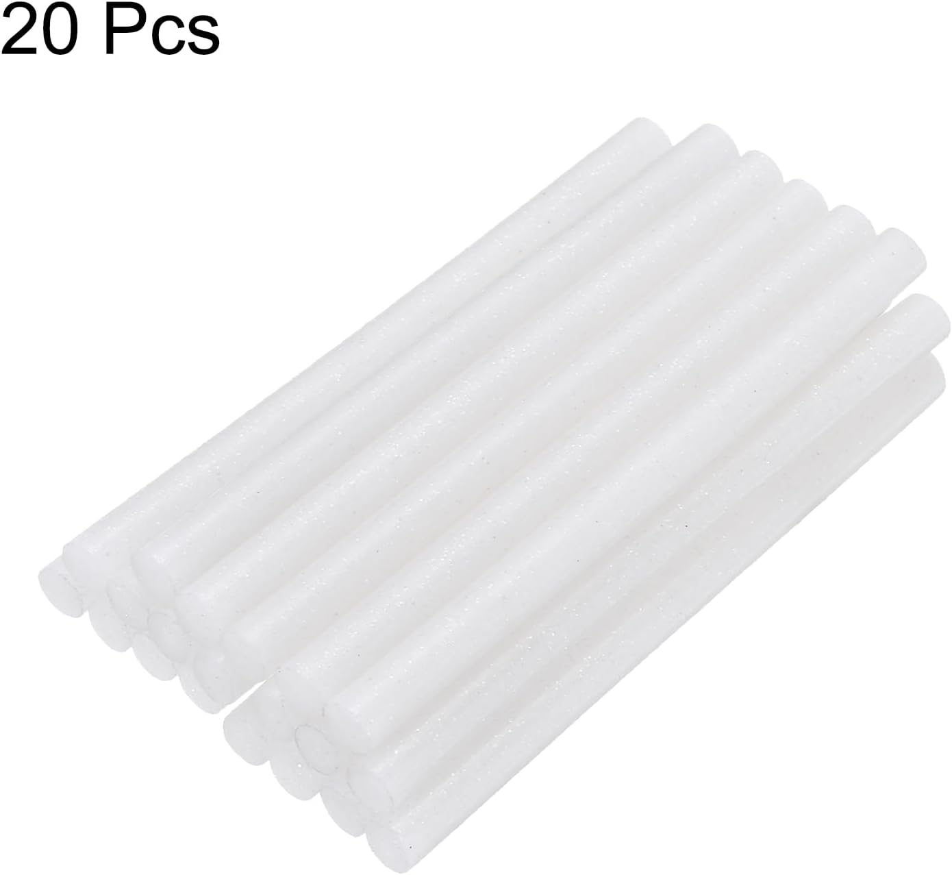 uxcell 20pcs Hot Glue Sticks for Glue Gun 7mm/0.28-inch x 4-inch Mini Hot Melt Adhesive Glue Stick Glitter White