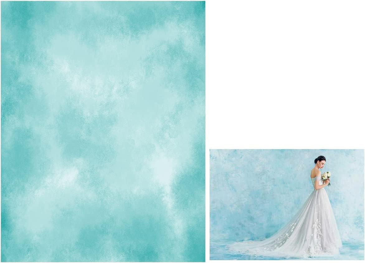 6.5x10ft Aqua Abstract Solid Photography Backdrops Gradient Portrait Photo Booth Background for Photographyer