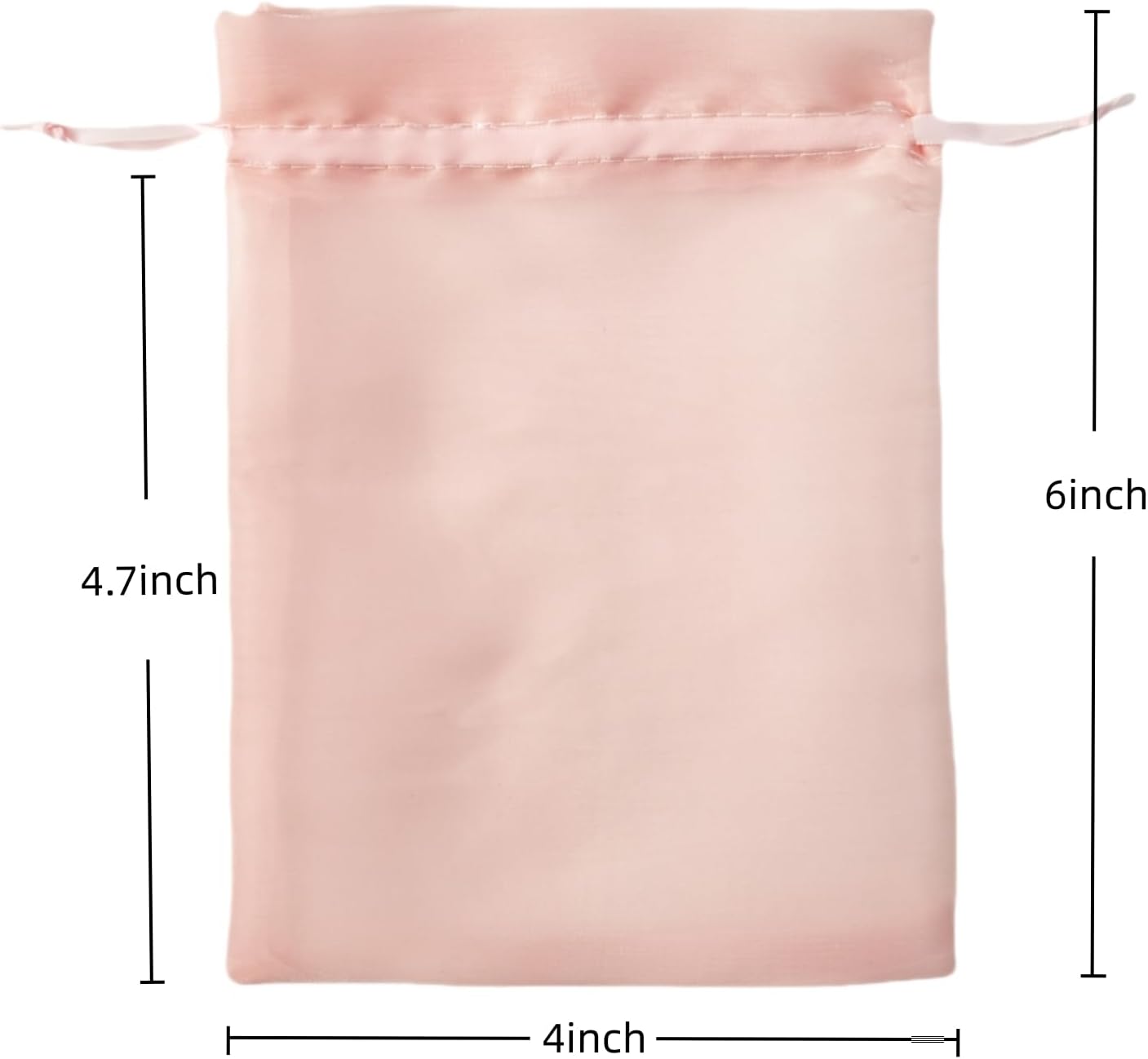 QIANF 20 Pcs Pink Small Organza Bags 4X6 inch for Wedding Favors with Drawstring, Mini Mesh Gift Bags Jewelry Pouch for Candy Bridal Shower Party Favor Baby Shower Christmas