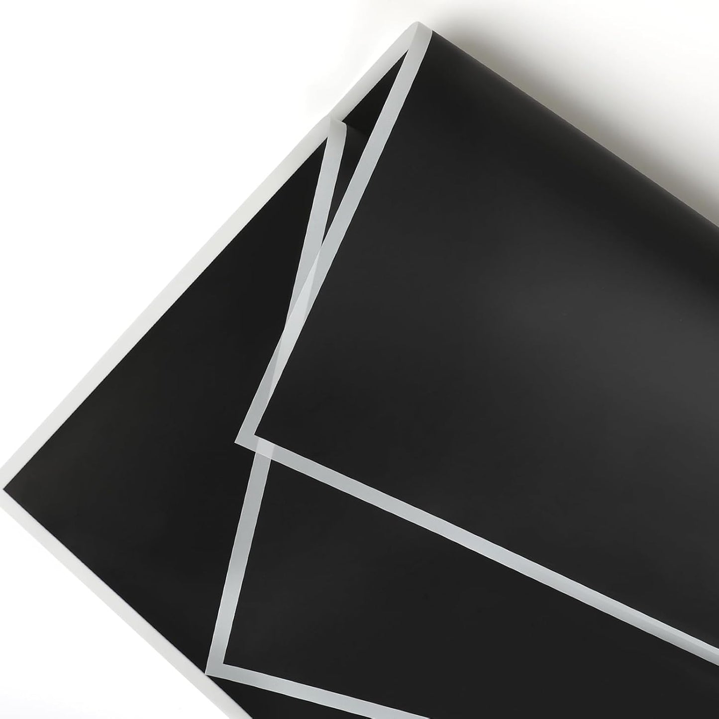 NESCCI 20 Sheet Flower Wrapping Paper - Waterproof Floral Bouquet Wrapping Paper, Florist Supplies Packaging Paper for Wedding Birthday Gift DIY (Dark Black)