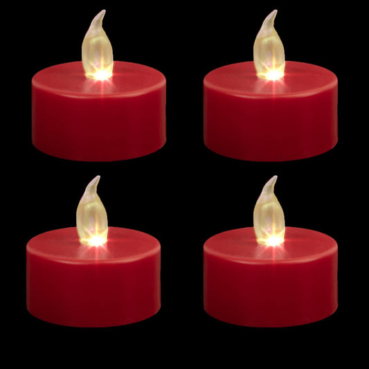 LED Tea Lights Candles- 50PACK Red Flameless Candles Realistic and Bright Flickering Long Lasting 200Hours for Holiday Celebration,Party, Home Decoration,Battery Operated