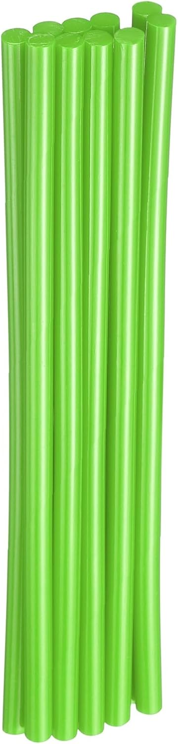 HARFINGTON 10pcs Hot Glue Sticks 0.28" Dia x 7.87" Long EVA Mini Hot Melt Adhesive Glue Stick for Hot Melt Gun Wood Plastic Glass Flowers Fabrics Foam, Light Green