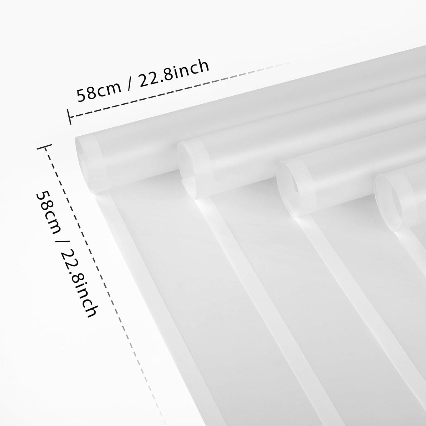 NESCCI 20 Sheet Flower Wrapping Paper - Waterproof Floral Bouquet Wrapping Paper, Florist Supplies Packaging Paper for Wedding Birthday Gift DIY (Translucent White)