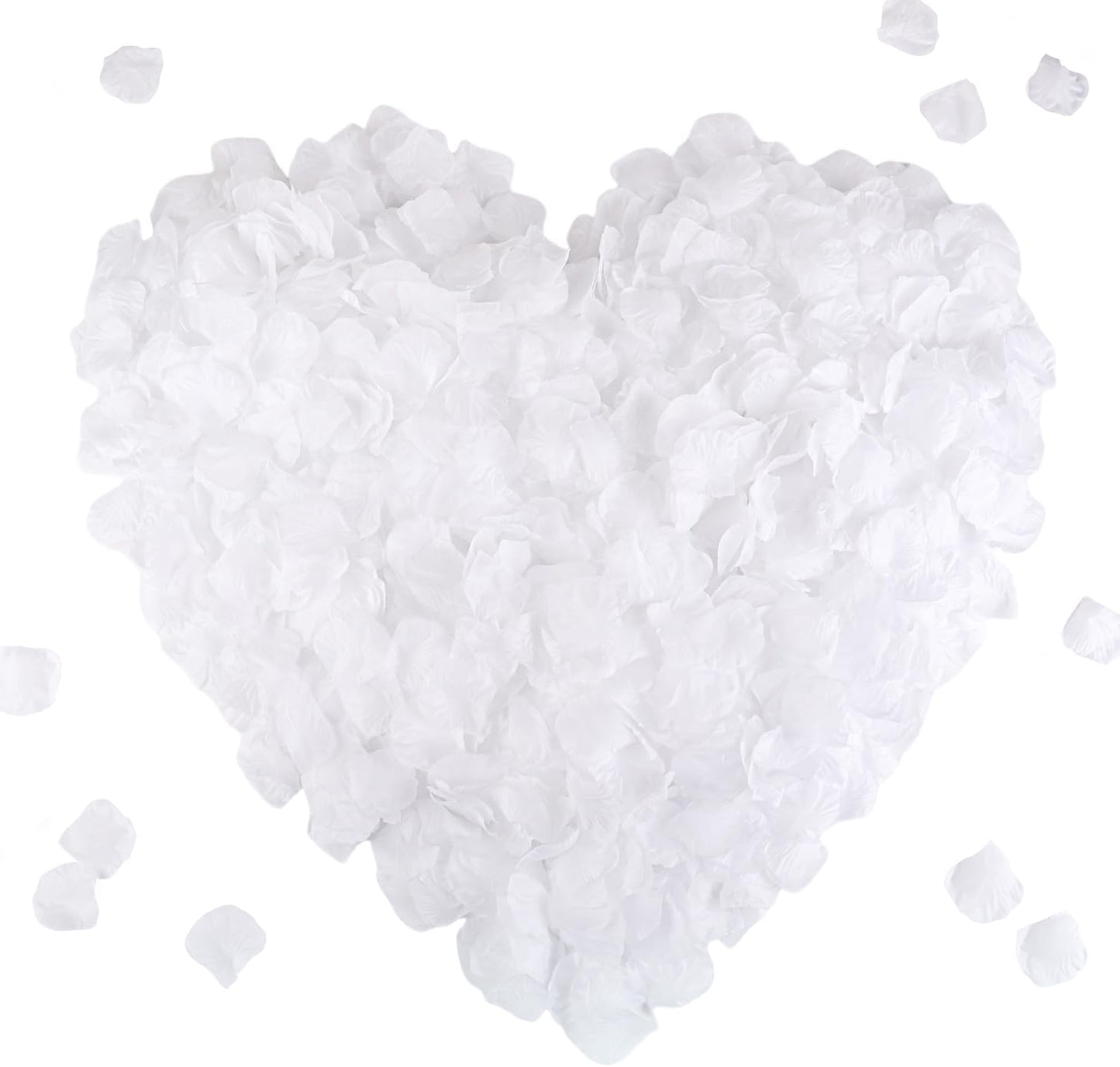 CODE FLORIST 2200 PCS Silk Rose Petals Wedding Flower Decoration (White)