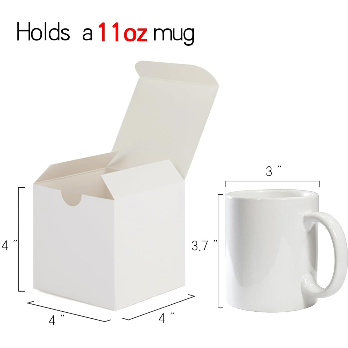 MESHA Gift Boxes 4x4x4'' 800 Pack White, Small Cardboard Gift Box with Lids Bridesmaid Proposal, Gift Boxes Bulk for Present, Bridal, Wedding, Party, Groomsmen, Cupcake Box