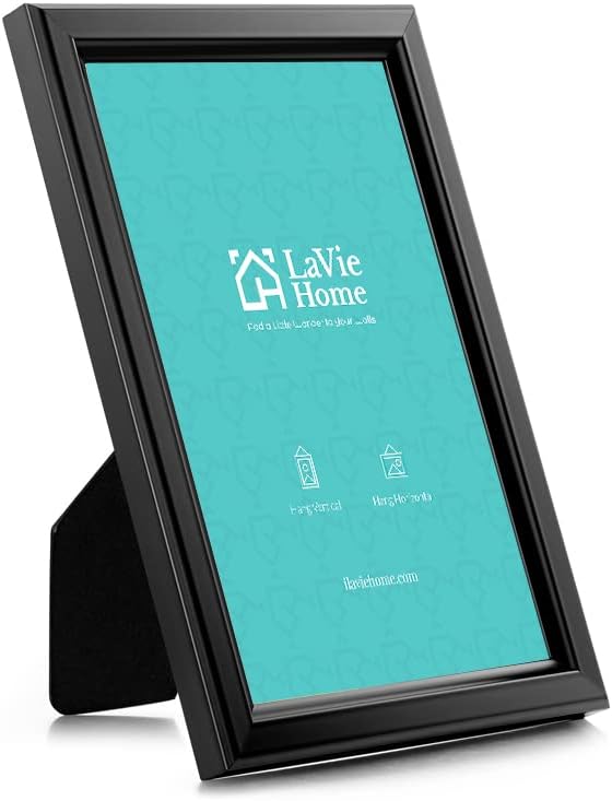 LaVie Home 4x6 Picture Frames (12 Pack, Black) Simple Designed Photo Frame with High Definition Glass for Wall Mount & Table Top Display, Set of 12 Classic Collection