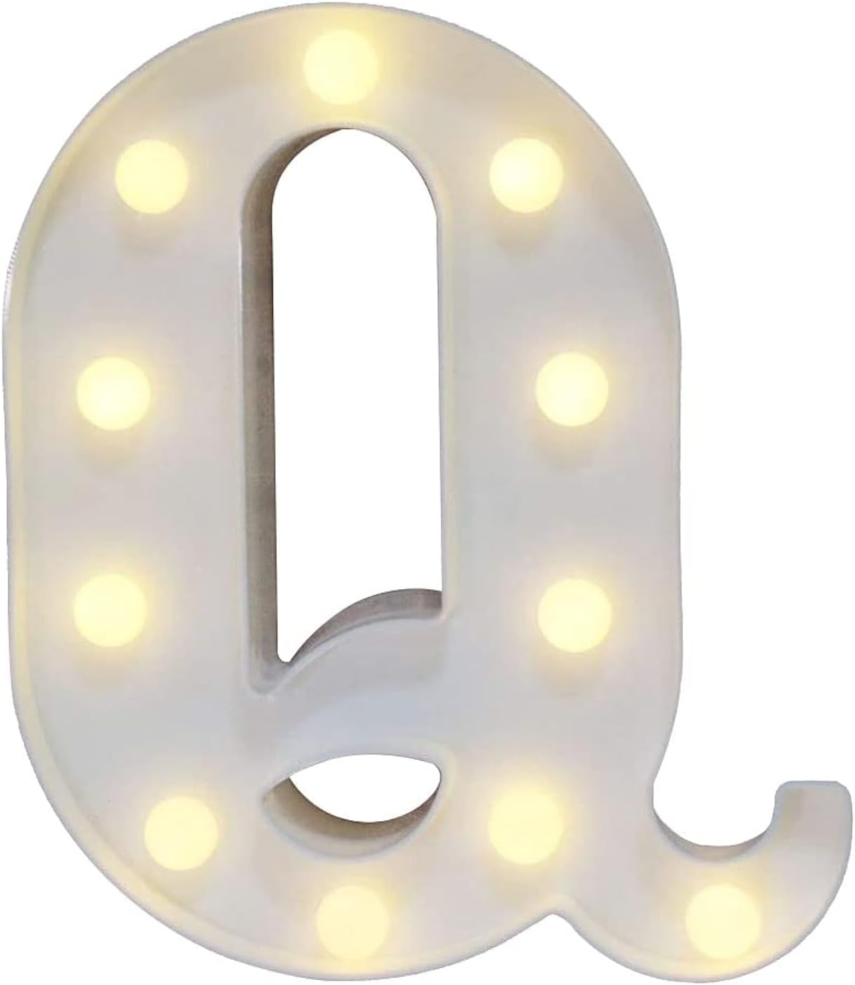 Pooqla LED Marquee Letter Lights Sign, Light Up Alphabet Letter for Home Party Wedding Decoration Q