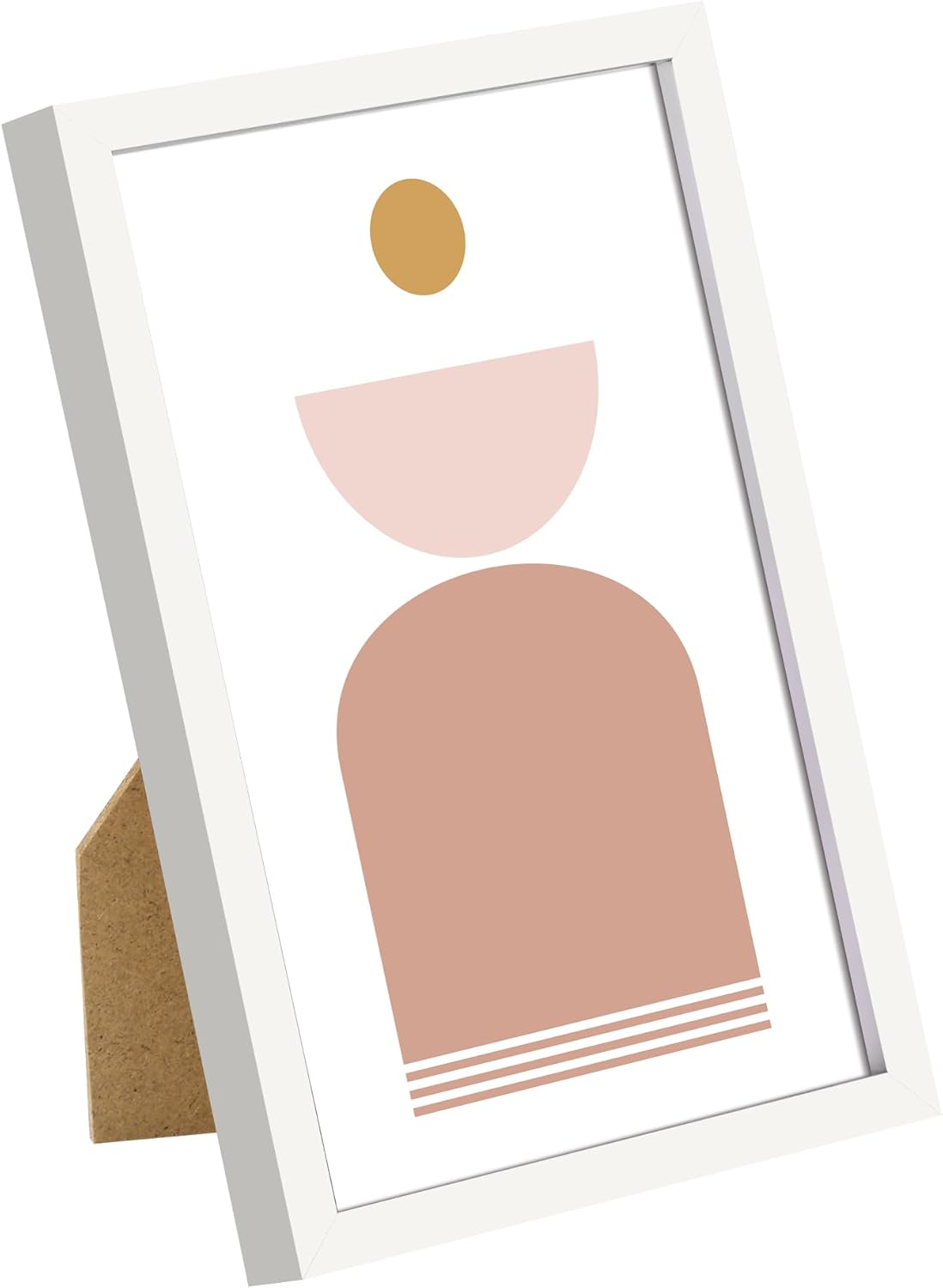 upsimples 4x6 Picture Frame Set of 3, Made of High Definition Glass for 4 x 6, Wall and Tabletop Display Thin Border Photo Frames for Home Decor, White