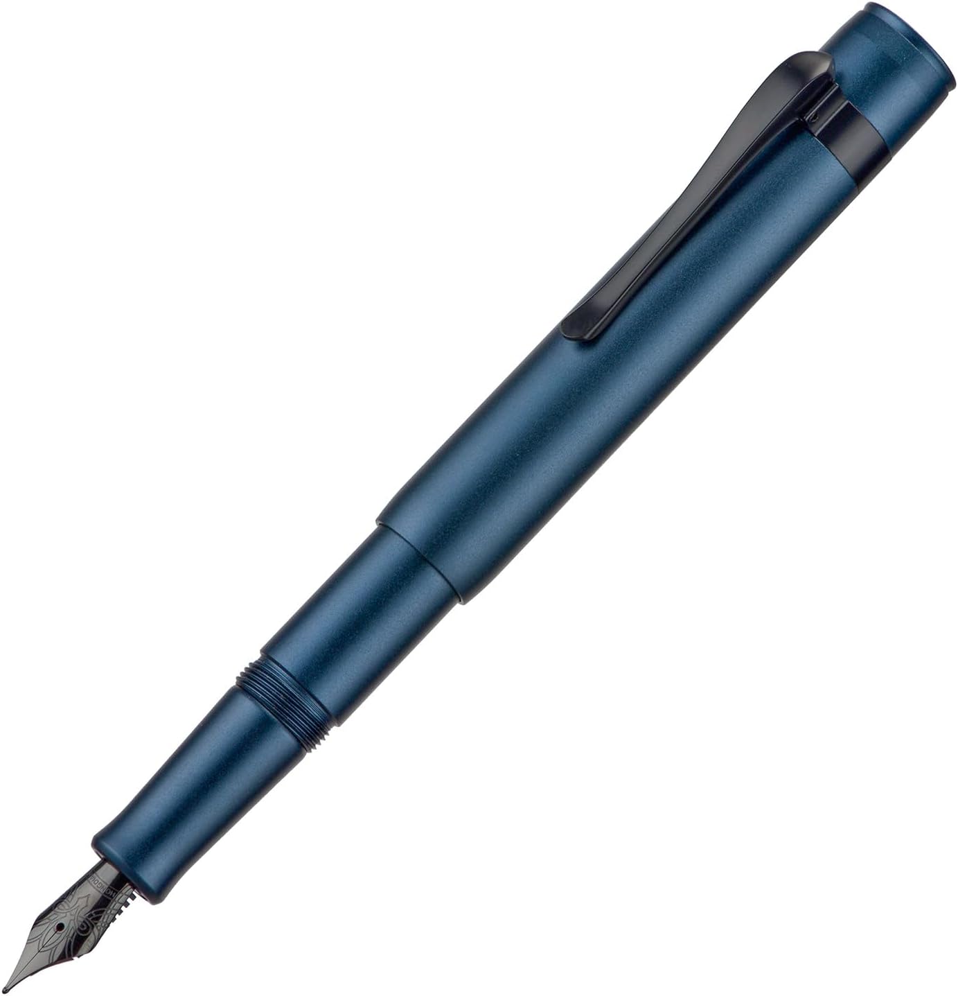 Hongdian M2 Black Forest Mini Fountain Pen, Extra Fine Soft Nib & Sleek Shape Aluminium Short Pocket Travel Pen (Midnight Blue)