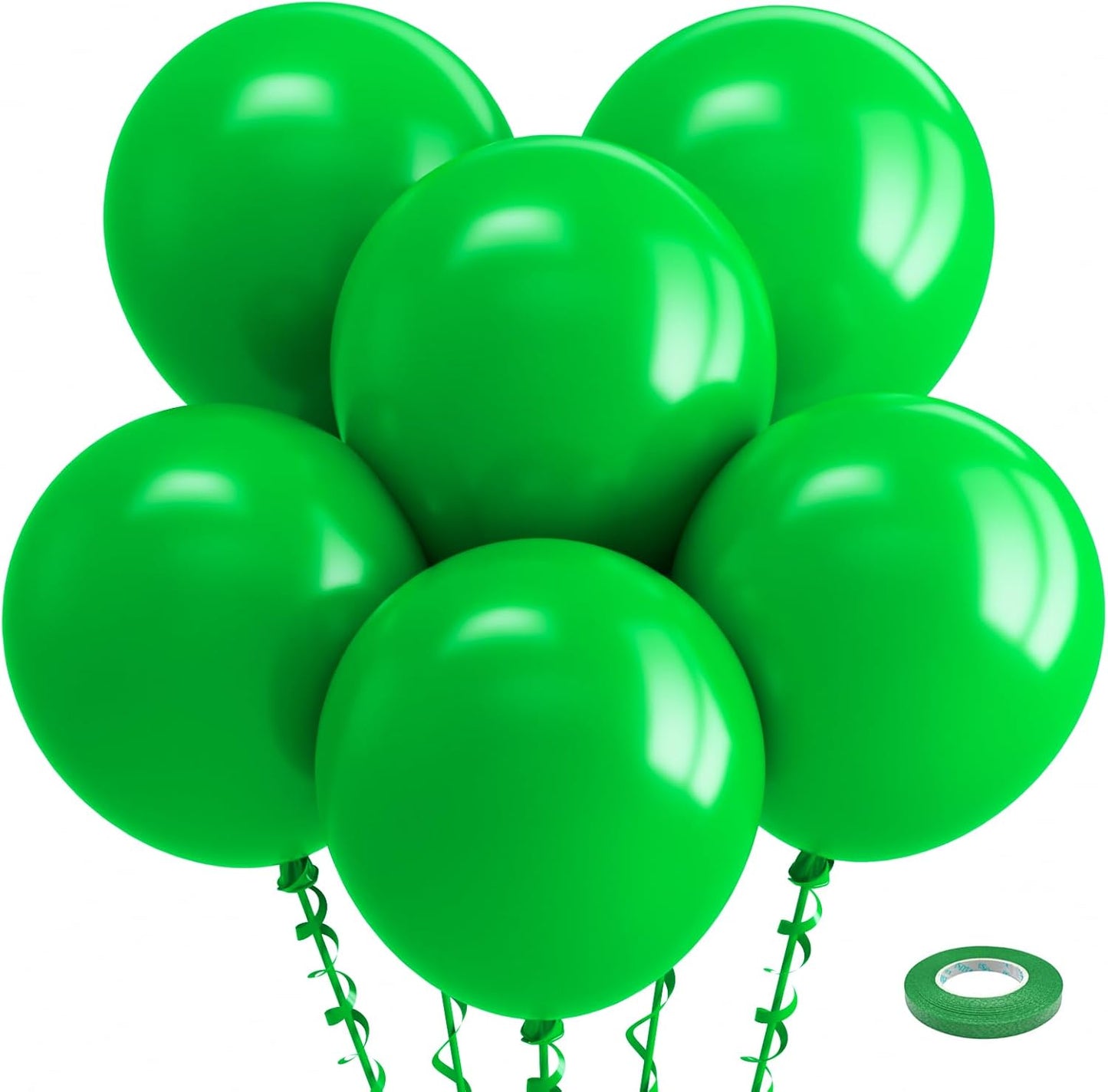 Bezente Green Balloons 18 Inch - 30 Pack Large Thick Light Green Balloons Big Round Green Latex Balloon for Birthday Bridal Shower Christmas Jungle Safari Theme Party Decorations