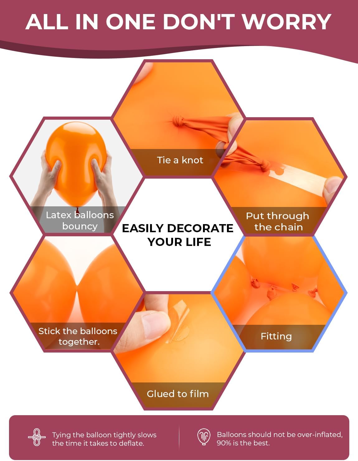 Fall Balloons,12 Inch Thanksgiving Balloons Set Burgundy Orange Metallic Gold Balloon Fall Color Confetti Balloon for Autumn Thanksgiving Birthday Baby Shower Party Decorations, 50Pcs