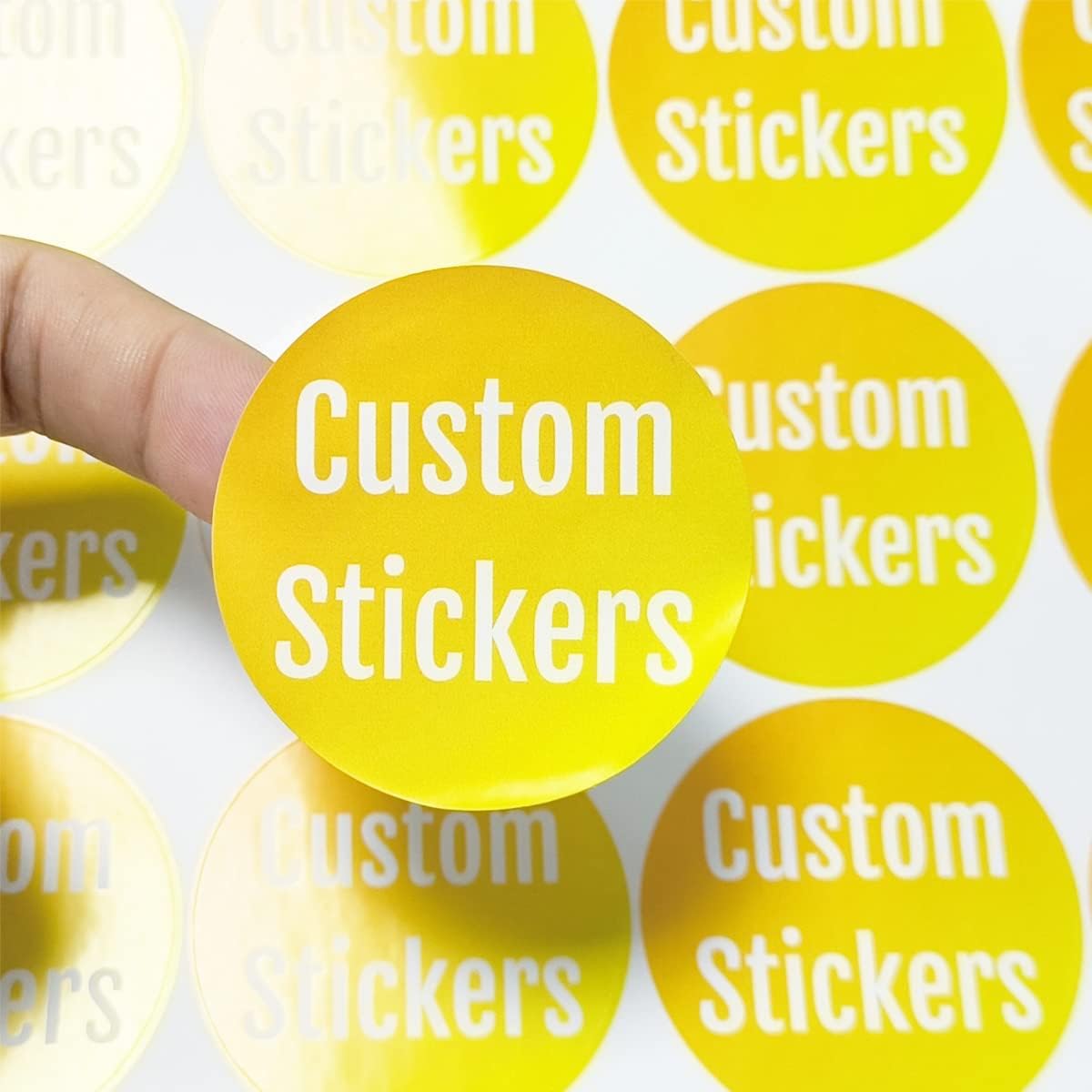 100-500 Custom Stickers Personalized Labels, Customized Stickers with Any Image Logo and Text. Custom Stickers for Business Logo Labels,etc. (Circle,1 Inch)