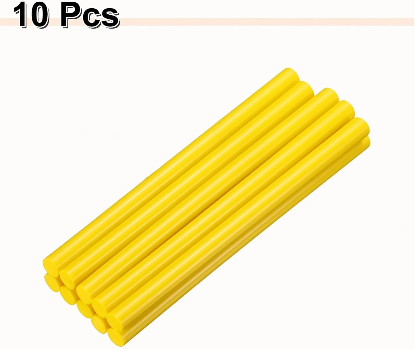 HARFINGTON 10pcs Hot Glue Sticks 0.43" Dia x 7.87" Long EVA Mini Hot Melt Adhesive Glue Stick for Hot Melt Gun Wood Plastic Glass Flowers Fabrics Foam, Yellow