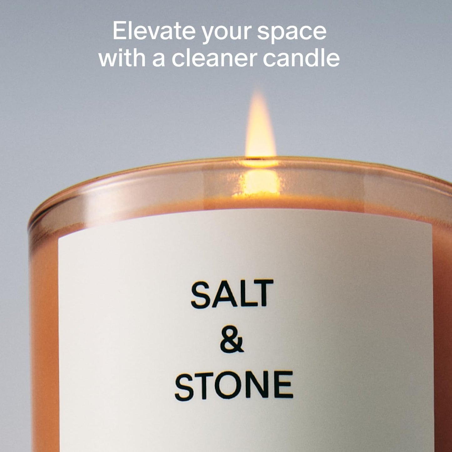 SALT & STONE Scented Candle for Women & Men | Hand-Poured, Aromatic & Fragrant | Coconut & Soy Blend Wax | 100% Cotton Wick | Long-Lasting 50 Hour Burn Time (8.5 oz) (Bergamot & Hinoki)