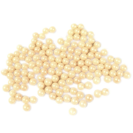 O'Creme Ivory Edible Sugar Pearls Cake Decorating Supplies for Bakers: Cookie, Cupcake & Icing Toppings, Beads Sprinkles For Baking, Certified, Candy Sugar Ball Accents (2mm, 8 Oz)