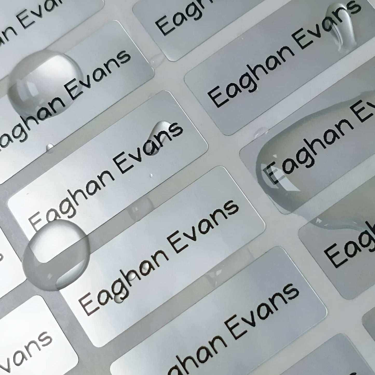 Custom Logo Stickers for Business, Personalised Logo Labels - Any Shape, Waterproof, Glossy (Silver Matte)