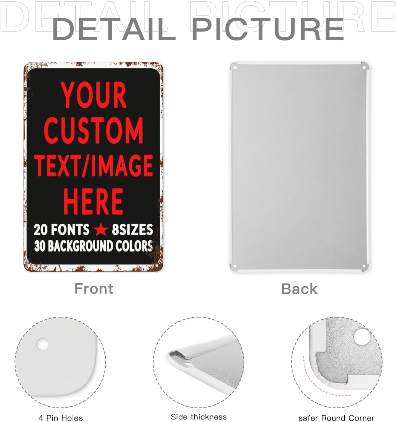 Custom Sign Personalized Custom Metal Sign, Customize For Office, Business, Workplace, Office, Home, Delivery Signs 8x12