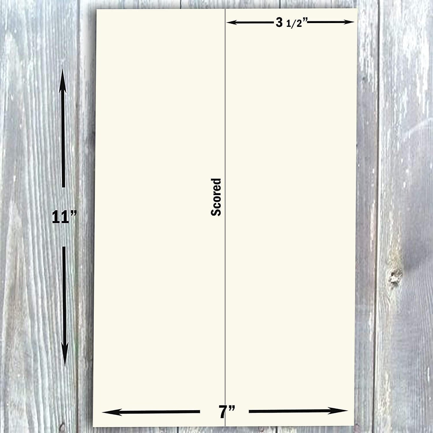Hamilco Blank Tent Name Place Table Cards 3 1/2" x 11" Folded Card Stock - Cream Cardstock Paper 80lb Cover - 100 Pack