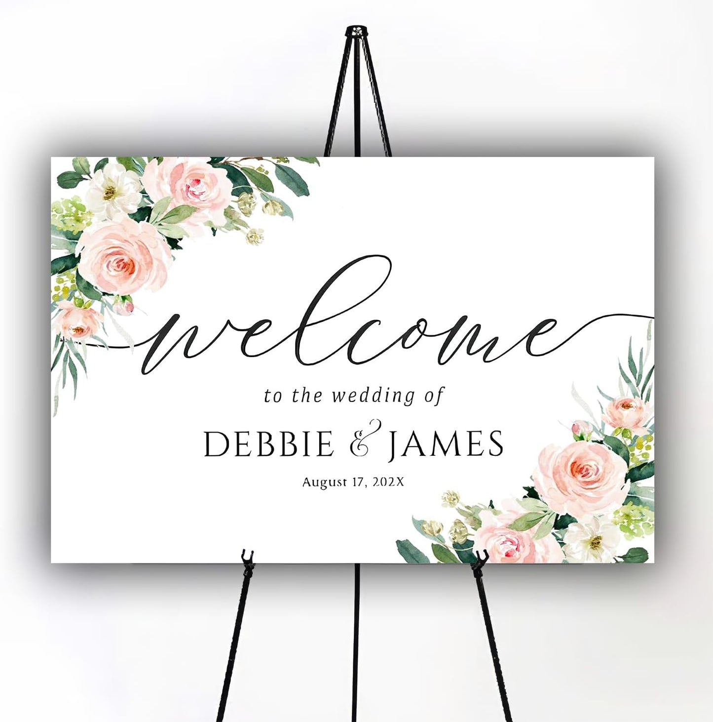Personalized Wedding Welcome Sign, Welcome To Our Wedding Sign, Blush Pink Wedding Sign, Wedding Welcome Sign, Wedding Sign, Blush Pink Wedding Decor, Blush Pink Wedding Decorations