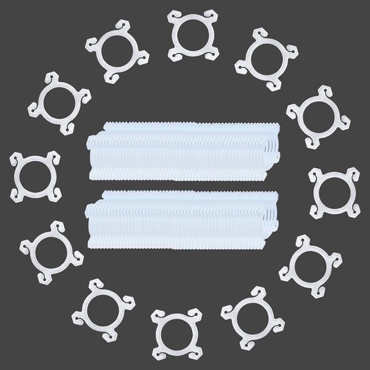 YALLOVE Balloon Clips, 150 Pack Balloon Quads for Balloon Stand, Balloon Holder for Birthday Baby Shower Party Decoration, White