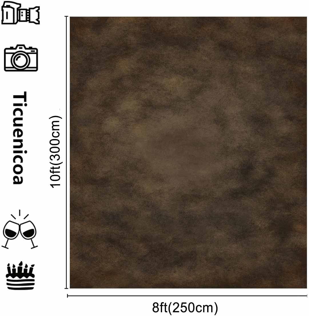 8x10ft Dark Brown Mottled Texture Photography Backdrop for Portrait Photo Studio Prop Abstract Background for Photographyer
