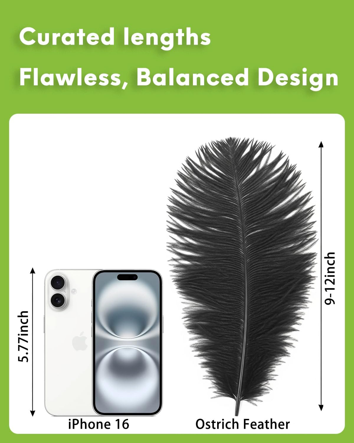 NEWONG 30pcs Black Ostrich Feathers Natural Bulk 9-12inch(23-30cm) Vase Craft Wedding Home Party Centerpieces Christmas Day Decoration