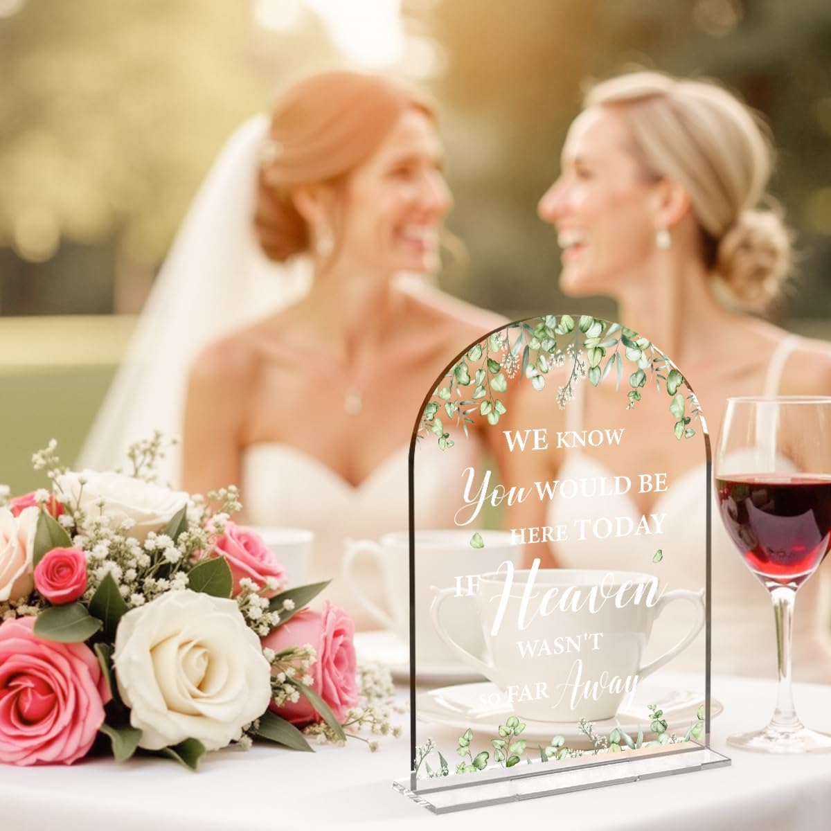 Wedding Memorial Sign We Know You Would Be Here Today If Heaven Clear Acrylic Table Sign for Marriage Parties Anniversaries Reception Cafe Hotel Party Bar Business Event