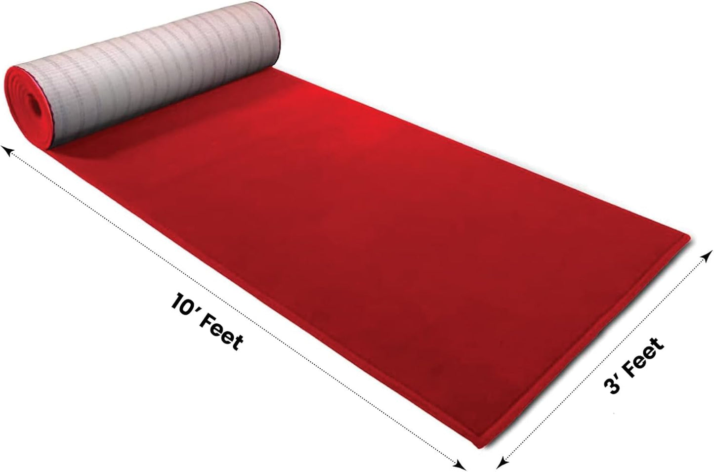 BannerBuzz Hollywood Red Carpet Runner – Premium Non-Slip 3x10 ft Aisle Rug for Weddings, Parties, and Events – Ideal for Step and Repeat Backdrop Event Decoration