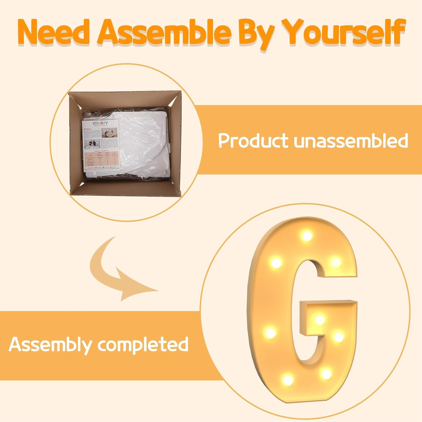 Marquee Letters 3 Feet Tall Large Light Up Letters G Happy Birthday Decorations Marry Me Engagement Party Decor Yellow Light Birthday Decorations Balloon Arch Kit Foam Sign G