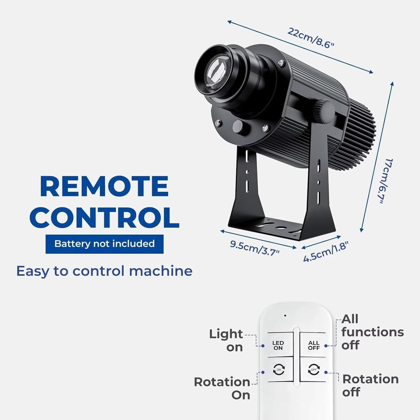 GOBO Projector Custom Logo Projector Lights for Store Business or Outdoor Wall Street Waterproof Ip67 HD Led for Shop Advertising and Wedding (90W)