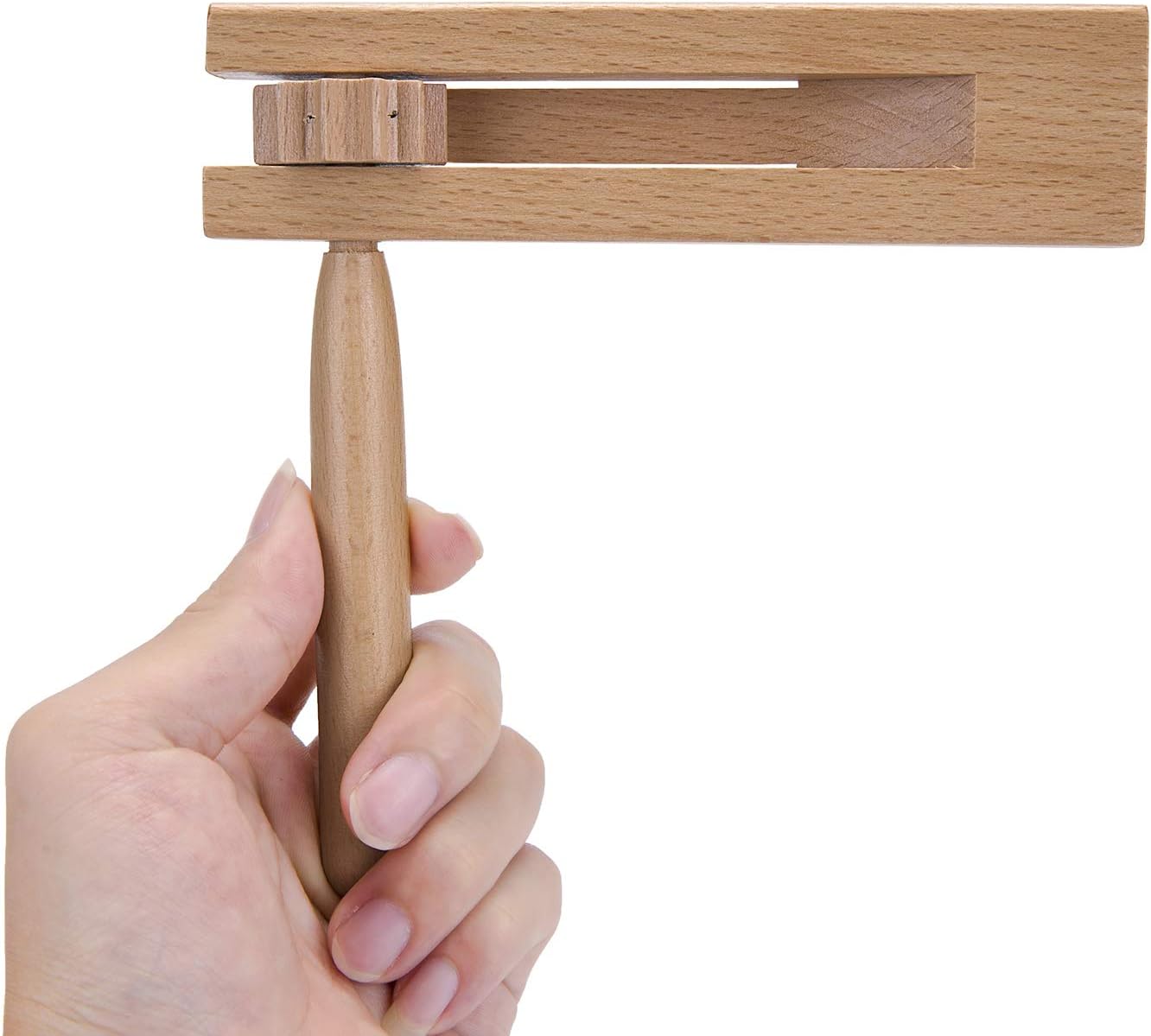 Traditional Matraca Toy - Wooden Spinning Rattle Ratchet Noise Maker for Games, Parties and Sports