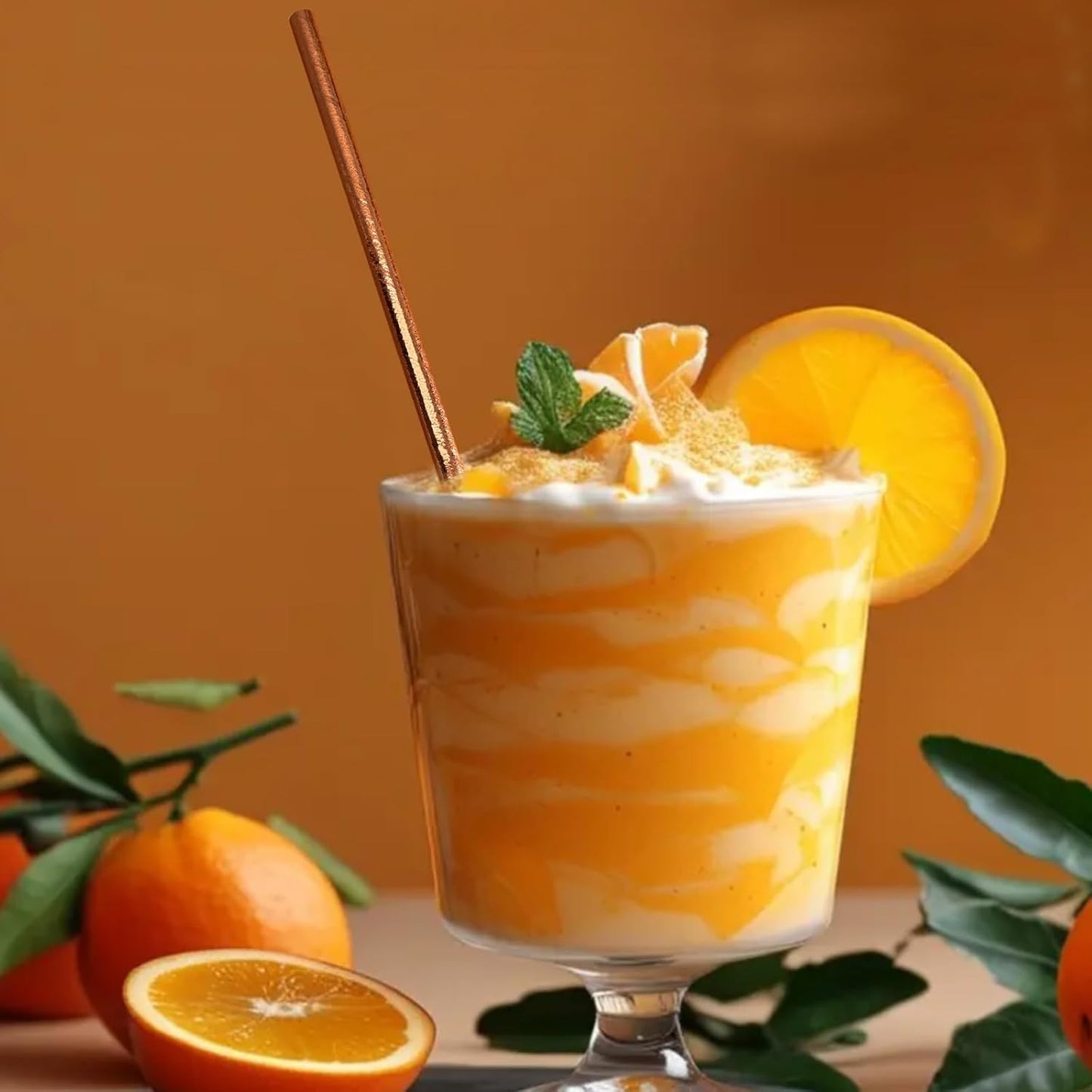 YAOSHENG [100 Pack] Pink & Gold Paper Straws Disposable, 100% Biodegradable Multi-Pattern Party Straws For Birthday, Wedding and Holiday Decoration (rose gold)