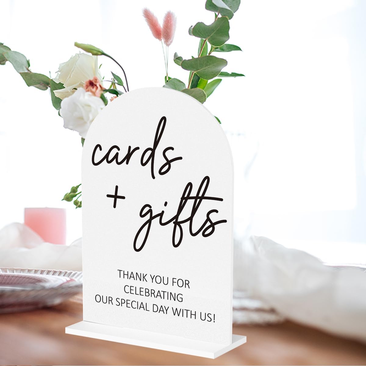 2Pcs Audio Guest Book Sign Cards and Gifts Sign for Wedding Engagement Party Bridal Shower Baby Shower Table Desk Acrylic Decor