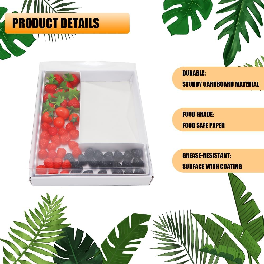 12" Fillable Cardboard Letter Charcuterie Gift Cupcake Box With Cover Sweets Packaging (L)