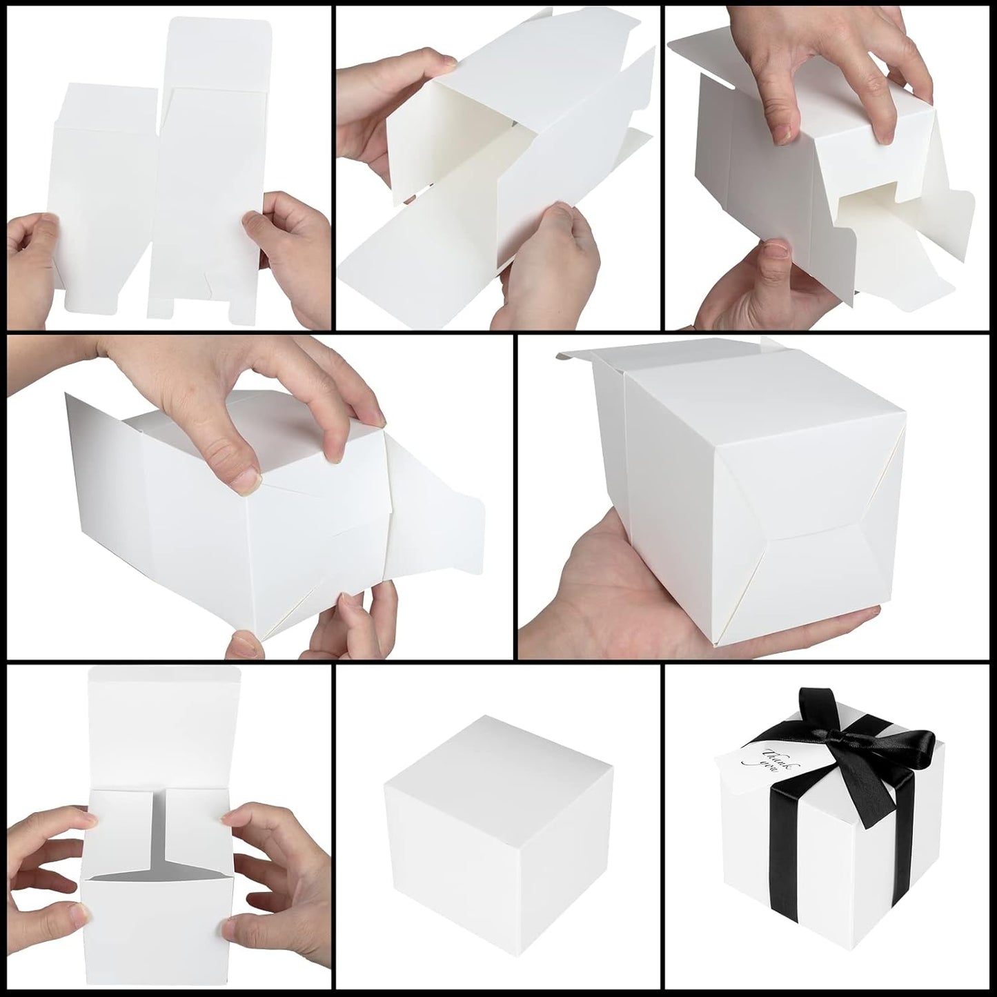 White Gift Boxes 5x5x5, 30 Pack Paper Gift Boxes with Lids for Gift, Bridesmaid Proposal Box, Cupcake Boxes, Gift Box for Wedding, Birthday, Groomsmen Proposal, Gifts, Packaging, Present