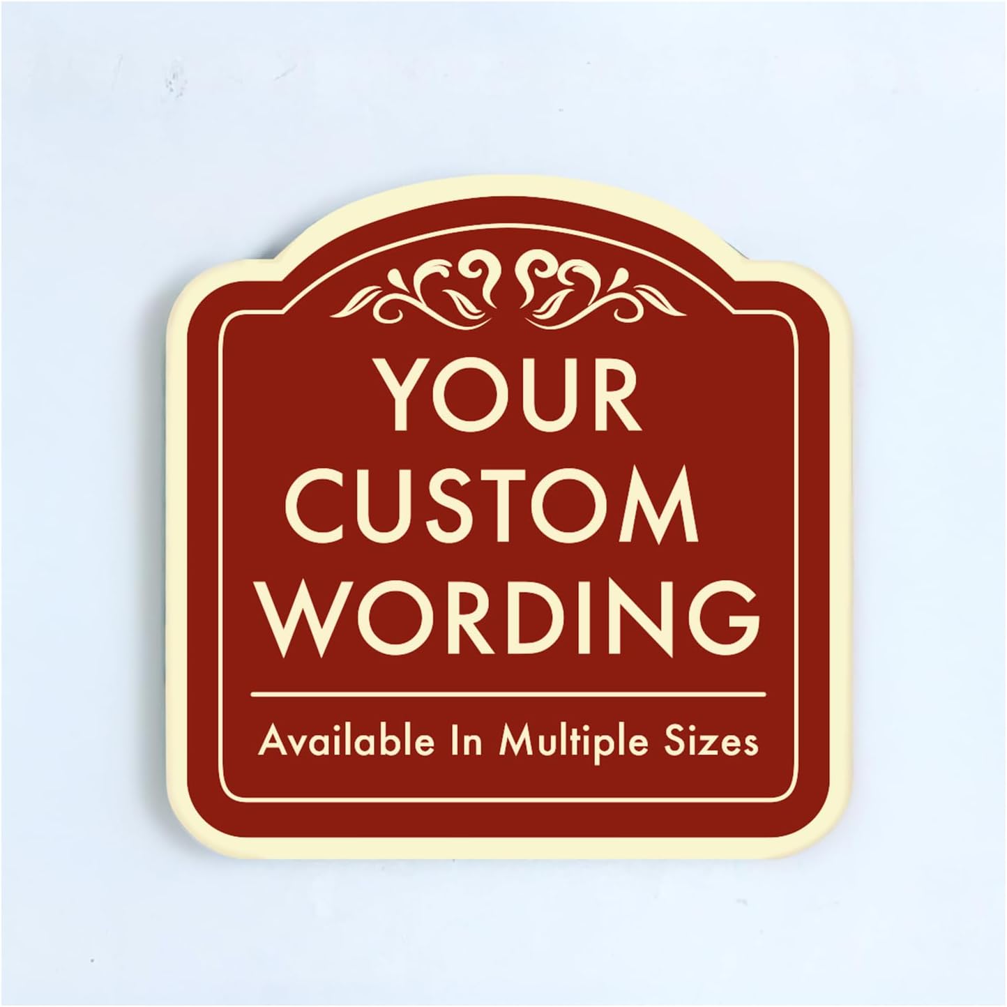 Custom Decorative Outdoor Metal Sign - Personalized Aluminum Sign Made In USA, Waterproof Design 1 Red Brick 8x8 In