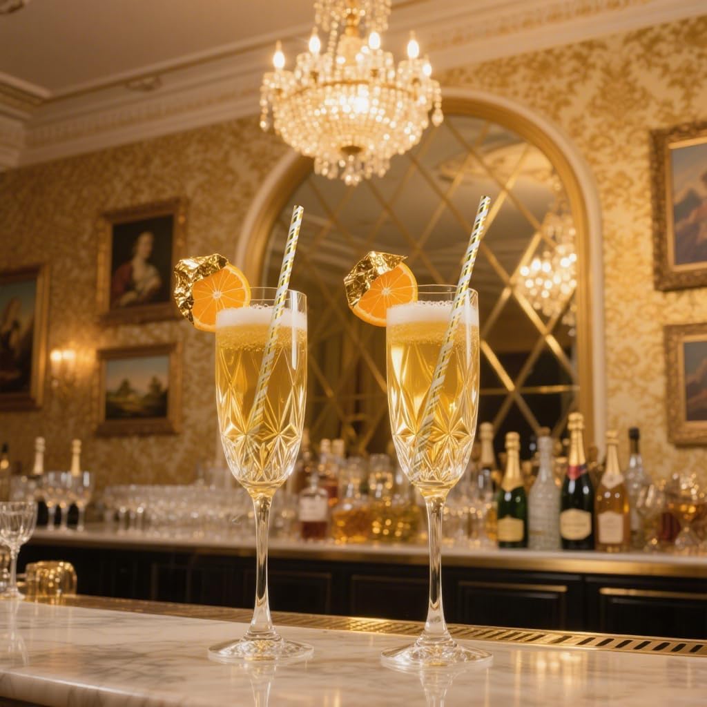 Gold Straws Disposable Cocktail Drinking Paper Straws for Party, Wedding, Baby Shower, Birthday, 100 Bulk