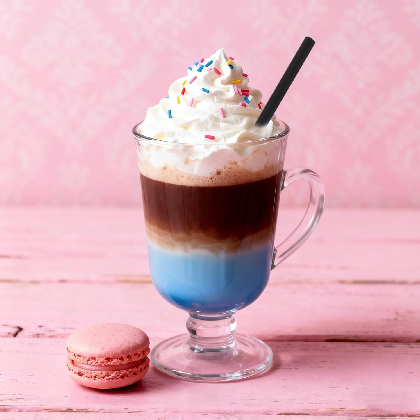 Black Disposable Drinking Straws - Biodegradable Cocktail Paper Straws for Party, Restaurants, Weddings, 7.75"x0.24", 100 Bulk