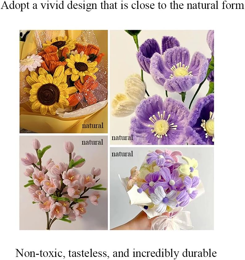 HAHIYO 700Pcs 2mm Yelbow Matte Double Head Flower Stamen Pistil for Flower Making Scrapbook Decoration - Handmade Artificial Flowers Pistil Matt-Like Floral Stamens Flowers Pollen Stamen